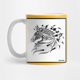 white magical unicorn horses pattern wallpaper Mug